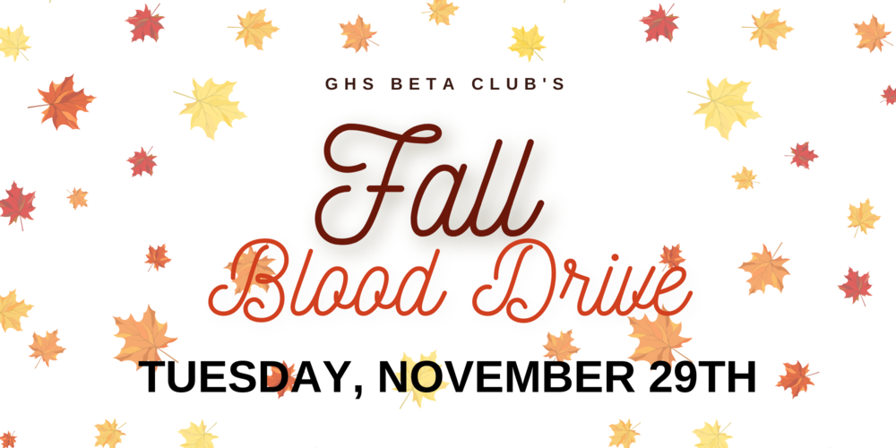 Fall Blood Drive November 29th