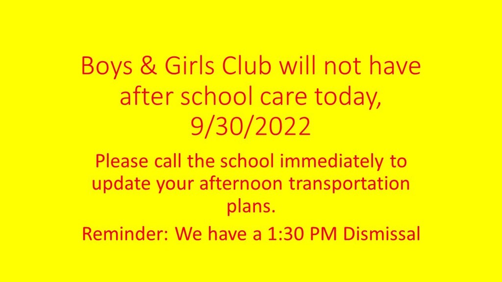 Boys & Girls Club Closed