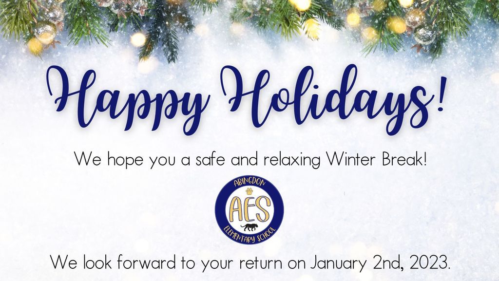 Happy Holidays! See you on January 2nd!