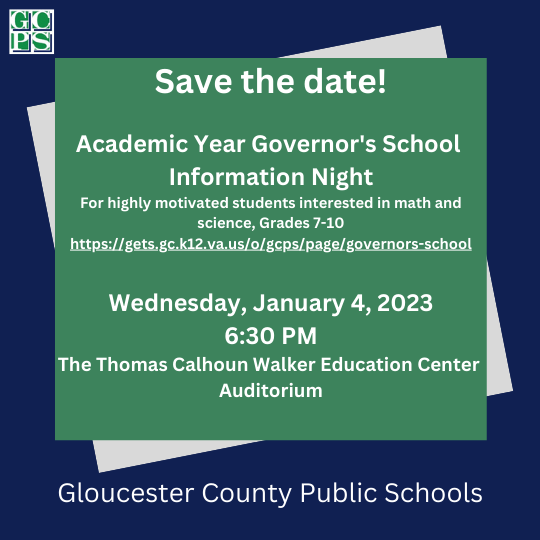 2023 Governor's School Information Night